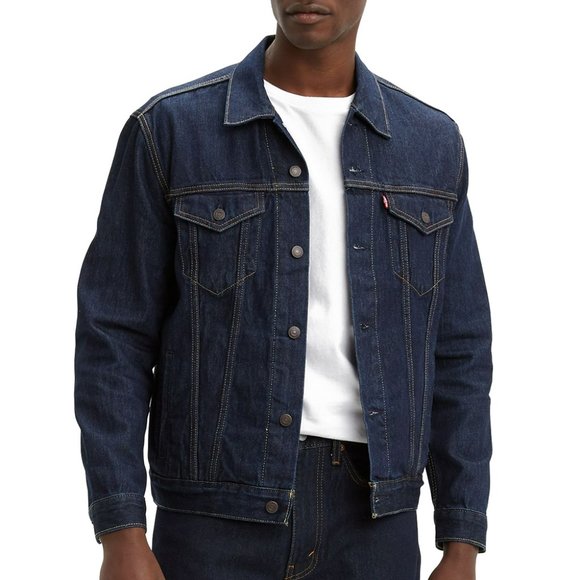 Men's Levi's Trucker Jacket Rinsed Denim Size L Levis